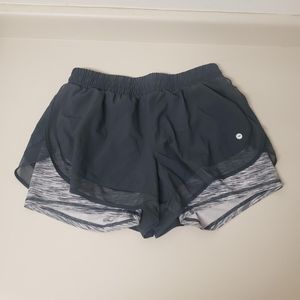 womens gray athletic work out shorts